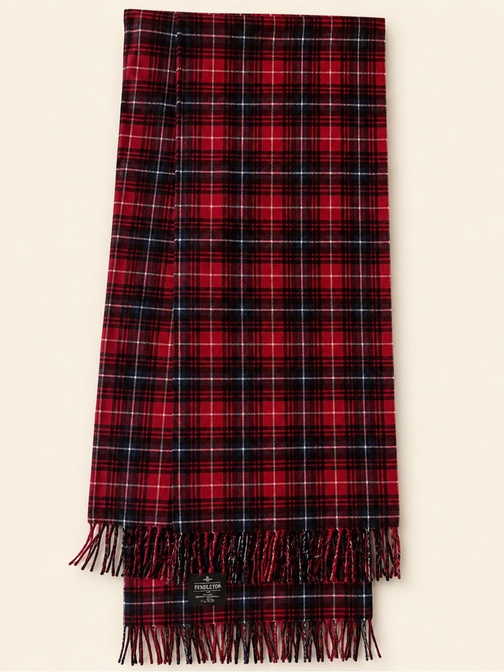 Pendleton Red and Green Tartan Wool Blanket
